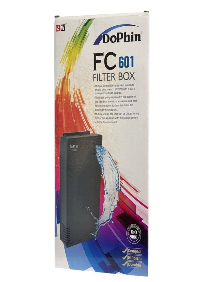 صندوق فلتر داخلي TUNAI Dophin FC-601 لأحواض أسماك الزينة | مناسب للمياه العذبة والمالحة | معدل التدفق: 670 لتر/ساعة | مناسب لأحواض سعة 130 لترًا - Image 2